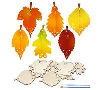 HONMOK 12pcs Carillons DIY pour Enfant Kit Carillon à Fabriquer en Bois Carillon de Feuille Printemps à Peindre Loisir Créatif Fille Garçon Décoration Activité Manuelle Fête Pâques Anniversaire