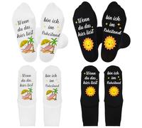 HONMOK 2 Paires Chaussettes Fantaisie Adulte Retraite avec Mots Wenn du das hier liest Bin ich im Ruhestand - Chaussette pour Cadeau Homme Femme