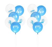 HONMOK Lot de 60 ballons de fête de la bière - Ballons bavarois bleus et blancs - Décoration de fête de la bière - Ballons en latex - Ballons à l'hélium pour la fête de la bière bavaroise