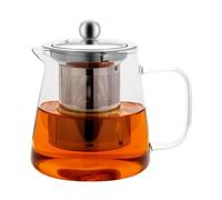 Honneeo Theiere Avec Infuseur 450ml Théières en Verre Borosilicate, Bouilloire à Thé Qui va Sur la Cuisinière avec Passoire en Acier Inoxydable 304 pour Thé en Vrac, Tisane, Thé aux Fruits