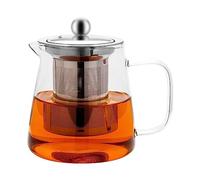 Honneeo Theiere Avec Infuseur 460ml Théières en Verre Borosilicate, Bouilloire à Thé Qui va Sur la Cuisinière avec Passoire en Acier Inoxydable 304 pour Thé en Vrac, Tisane, Thé aux Fruits