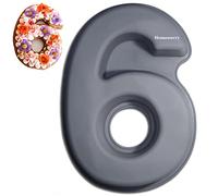Honnesserry Moule Chiffre Gateau 6, Anti-adhésif Moule Number Cake, Silicone Moule Chiffre Nombre Forme de Chiffre Pour Anniversaire et Anniversaire de Mariage