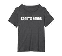 Honneur du Scout T-Shirt, Femme Grandes Tailles, Chiné Foncé, 2X
