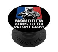Honneur Soldat Français Armée France Patriote Militaire PopSockets PopGrip Adhésif