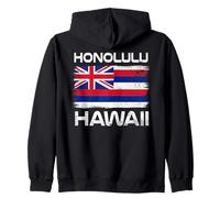 Honolulu Hawaï Drapeau Design Honolulu Oahu Drapeau hawaïen Sweat à Capuche
