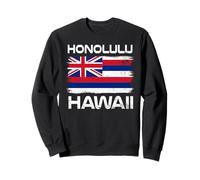 Honolulu Hawaï Drapeau Design Honolulu Oahu Drapeau hawaïen Sweatshirt
