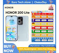 HONOR 200 Lite 5G Smartphone Version mondiale 8GB + 256GB MediaTek Dimensity 6080 AMOLED 6.7 "4500mAh 35W SuperCharge 108MP STARRY BLUE