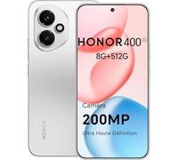 HONOR 400 Meteor Silver, 8+512Go, AI Caméra 200MP ultra HD, AI Super Zoom, Snapdragon 7 Gen 3, 5300mAh, ultra-lumineux 5000nits, IP65, MagicOS 9.0