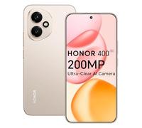 Honor 400 5G Smartphone, 8GO 256GO, Caméra AI Ultra-Claire de 200 Mpixels, 6,55" AMOLED Display 120Hz, Snapdragon 7 Gen 3, 5170mAh, IP65, Dual SIM, NFC, Android 15, sans Chargeur, Or