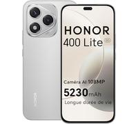 HONOR 400 Lite 5G Smartphone,8GB RAM 256GB Memoria Dual SIM NFC, 5230 mAh,108MP avec Bouton AI Téléphone Android 15, 6.7 Pouce AMOLED Eye-Care Display, IP64&SGS, Velvet Grey