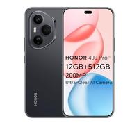 HONOR 400 Pro 5G Telephone Portable, 12GO 512GO Smartphone, Caméra AI 200MP Ultra-Claire, Snapdragon 8 Gen 3, 6,7" 120Hz AMOLED, 5170mAh, Dual-SIM, NFC, sans Chargeur, Noir