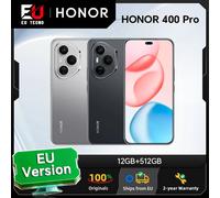 HONOR 400 Pro 5G, version européenne, smartphone 5G, appareil photo principal IA ultra-clair 200MP, Qualcomm Snapdragon 8 Gen 3, batterie 5300mAh Lunar Grey