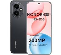 HONOR 400 Smartphone 5G,Double SIM, NFC,512GB/8GB RAM,Simlockfrei Android-Handy (200MP AI-Kamer,6,55 Zoll AMOLED Eye Comfort Display 5000nits,5300 mAh,Snapdragon 7 Gen 3 Smartphone),Midnight Black