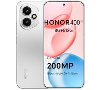 HONOR 400 Smartphone 5G Dual SIM NFC, Caméra 200MP Ultra Haute Définition, 8GB RAM 512GB, 5300 mAh, 6,55 Pouces Écran AMOLED, Android 15, Meteor Silver