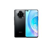 HONOR 50 Lite Smartphone Débloqué - Téléphone Portable 128 Go, 6 Go RAM, Double SIM, Quad Caméra 64 MP, Ecran 6, 67", SuperCharge 66W, Snapdragon SDM662, NFC - Noir, Version FR