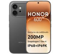 HONOR 600 Smartphone 5G Dual SIM, 8GB RAM 256/512GB, 6400 mAh, Caméra 200MP Ultra Haute Définition, Android 16, 6,57 pouces Écran AMOLED Orange