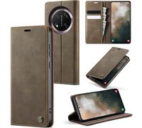 Honor Magic 7 Lite Premium Pu Leather Case Card Slots Wallet Pouch With Stand Function Flip Case Cover Honor Magic 7 Lite \ Coffee