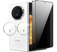 Honor Magic V3 5g - Pack 2x Verre Trempé Écran Anti-Regard 9h Full Cover + 2x Verre Trempé Protection Objectif, Anti-Lumière Bleue