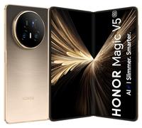 HONOR Magic V5 5G avec IA Téléphone pliable, sans carte SIM, écran pliable de 8,8 mm, batterie 5690 mAh, 16 Go + 512 Go, Snapdragon® 8 Elite, écran confort visuel, double carte SIM, Android 15, or