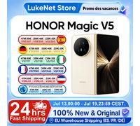 HONOR Magic V5 Version Globale Originale Smartphone 5G Double Écran OLED HDR Snapdragon 8 Elite 5820mAh 7.95" 66W SuperCharge Dawn Gold
