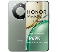 HONOR Magic8 Lite Smartphone 5G, 8+256GO, Triple résistance-IP69K, 7500 mAh, Caméra 108 MP OIS, Écran AMOLED de 6,79 Pouces téléphone Portable, AI Intelligente, Double SIM, NFC, Forest Green