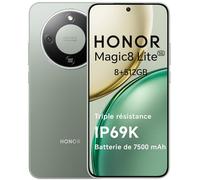HONOR Magic8 Lite Smartphone 5G, 8+512GO, Triple résistance-IP69K, 7500 mAh, Caméra 108 MP OIS, Écran AMOLED de 6,79 Pouces téléphone Portable, AI Intelligente, Double SIM, NFC, Forest Green