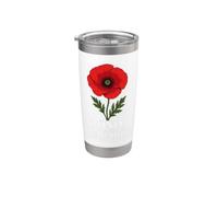 Honor remember Memorial Day Vintage poppy flower Gobelet isotherme en acier inoxydable double paroi