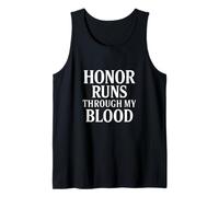 Honor Runs Through My Blood. Military Veteran Pride Débardeur