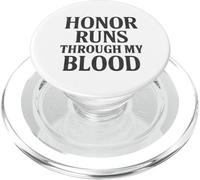 Honor Runs Through My Blood Style Militaire Vintage PopSockets PopGrip pour MagSafe