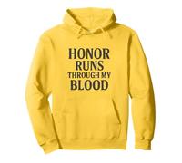 Honor Runs Through My Blood Style Militaire Vintage Sweat à Capuche