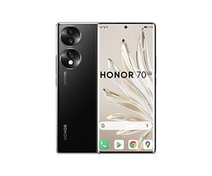HONOR Smartphone 70, téléphone Portable 5G, débloqué sans SIM, 8 + 256 Go, Triple caméra arrière 54 MP, écran incurvé OLED 120 Hz de 6,67 Pouces, Android 12, 4800 mAh, Noir Minuit