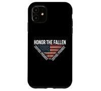 Honor The Fallen Never Forget Drapeau américain Vieilli Coque pour iPhone 11