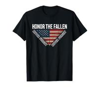 Honor The Fallen Never Forget Drapeau américain Vieilli T-Shirt