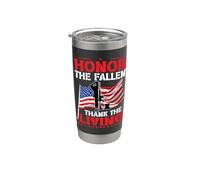 Honor The Fallen Veteran Support militaire patriotique Gobelet isotherme en acier inoxydable double paroi