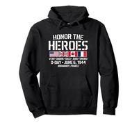 Honor The Heroes D-Day 6 Juin 1944 USA UK Canada France Sweat à Capuche