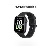 Honor Watch 5 montre connectée (version internationale), 450 x 390 pixels et 322 PPI, dimensions : 45,6 mm × 39,4 mm × 11 mm, grand écran de 1,85 pouces, GPS intégré, certification IP68 Black