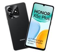 HONOR X5c Plus Smartphone Dual SIM 4G, Telephone Portable 4Go 128Go, 6.74 Pouces 90Hz écran Confort Téléphone, Caméra 50MPx, 5130mAh Batterie, MicroSD 1To Extensible, Android 15, Midnight Noir