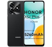 HONOR X5c Plus Smartphone Dual SIM NFC, 5260mAh Batterie, 4+256GB, 6.74 Pouces 90 Hzécran Confort Téléphone, Caméra 50 mégapixels, Android 15, MicroSD 1 to Extensible, Midnight Black