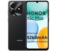 HONOR X5c Plus Smartphone Dual SIM NFC, 5260mAh Batterie, 6.74 Pouces 90 Hzécran Confort Téléphone, Caméra 50 mégapixels, Android 15, MicroSD 1 To extensible Midnight Black