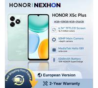 HONOR X5c Plus, version européenne, smartphone 4G, appareil photo principal 50MP, batterie 5260 mAh, processeur octa-core, écran LCD 6,74 pouces, smartphone HONOR Ocean Cyan