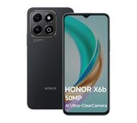 HONOR X6b Smartphone 4Go 128Go, 5200mAh Batterie, Appareil Photo 50MP, 6.56" 90Hz TFTLCD, Android 14, Double Sim, NFC,Noir