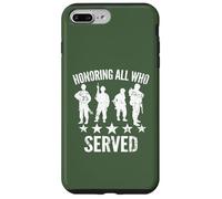 Honorer Tous Ceux Qui Ont servi Un Hommage Patriotique vétéran Militaire Coque pour iPhone 7 Plus/8 Plus