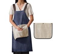 HonorHut Tabliers de cuisine imperméables avec serviette à main et tabliers bleus de rechange pour hommes et femmes, jardinage, barbecue