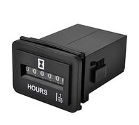 HonorMeet analogique Compteur horaire,DC 6 V à 80 V, nombre total d'heures pour l'entretien, stockage de données pour tondeuse à gazon, tracteur, camping-car, camping-car, compresseur d'air. (REC-DC)