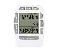 HonorMeet Digital Kitchen Triple minuterie, Compte à rebours et Compte à rebours, Rappel sonore Fort, Batterie remplaçable pour la Cuisson, la Cuisson, Le Barbecue, la Salle de Gym, l'examen (White)