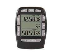 HonorMeet Digital Kitchen Triple minuterie, Compte à rebours et Compte à rebours, Rappel sonore Fort, Batterie remplaçable pour la Cuisson, la Cuisson, Le Barbecue, la Salle de Gym, l'examen (Black)