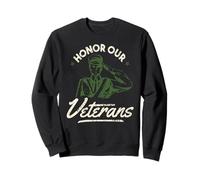 Honorons nos vétérans Hommage Militaire Soldat saluant Sweatshirt