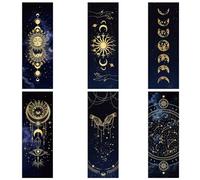 Honoson 18 Signets de Galaxie d’Astrologie Marque-Page en Papier Double Face Ciel Étoilé pour Amateurs de Livres Signets sur Thème de l'Espace pour Garçons Filles Étudiants Lecture Femmes Hommes