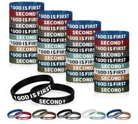 Honoson Lot de 100 bracelets religieux chrétiens en silicone pour adulte avec verset de la Bible - Cadeau de Noël - Bracelet Jésus pour homme et femme - Fournitures d'église