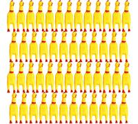 Honoson Lot de 50 Poules couineurs en Caoutchouc pour Animaux de Compagnie, Chiens et Adultes, 16 cm (Jaune)
